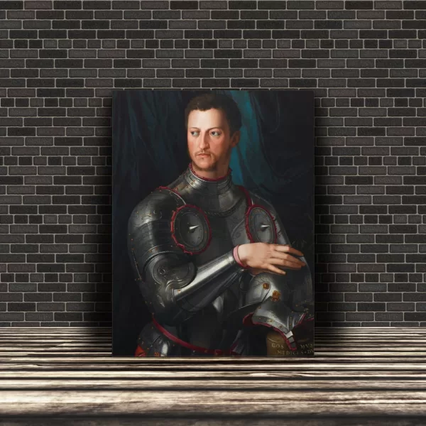 Cosimo I de' Medici în armură - Tablou canvas bărbați personalizat PortreteRegale.ro