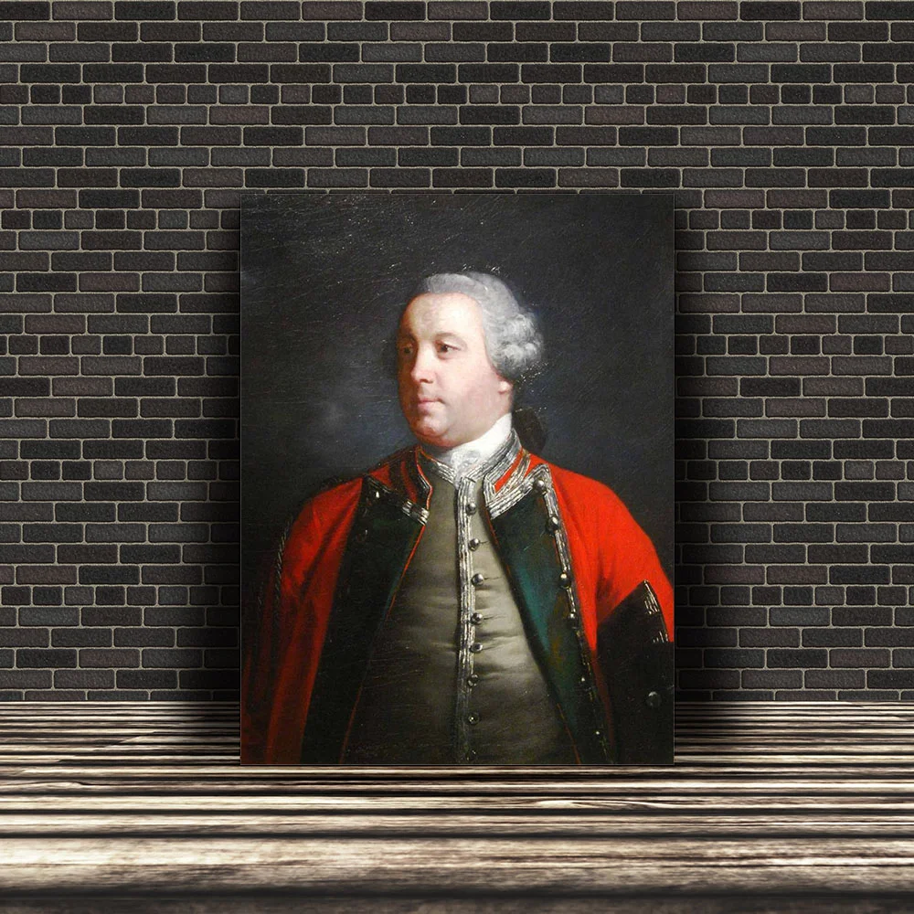 Ofițerul Edward Cornwallis - Tablou canvas bărbați personalizat PortreteRegale.ro